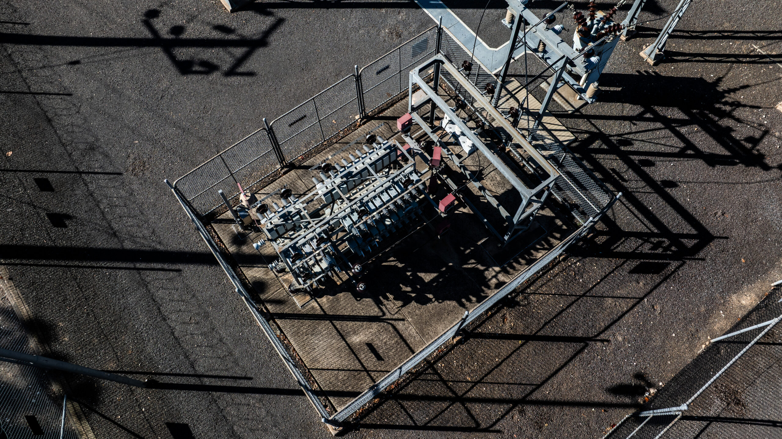 Overhead view of a transformer.
