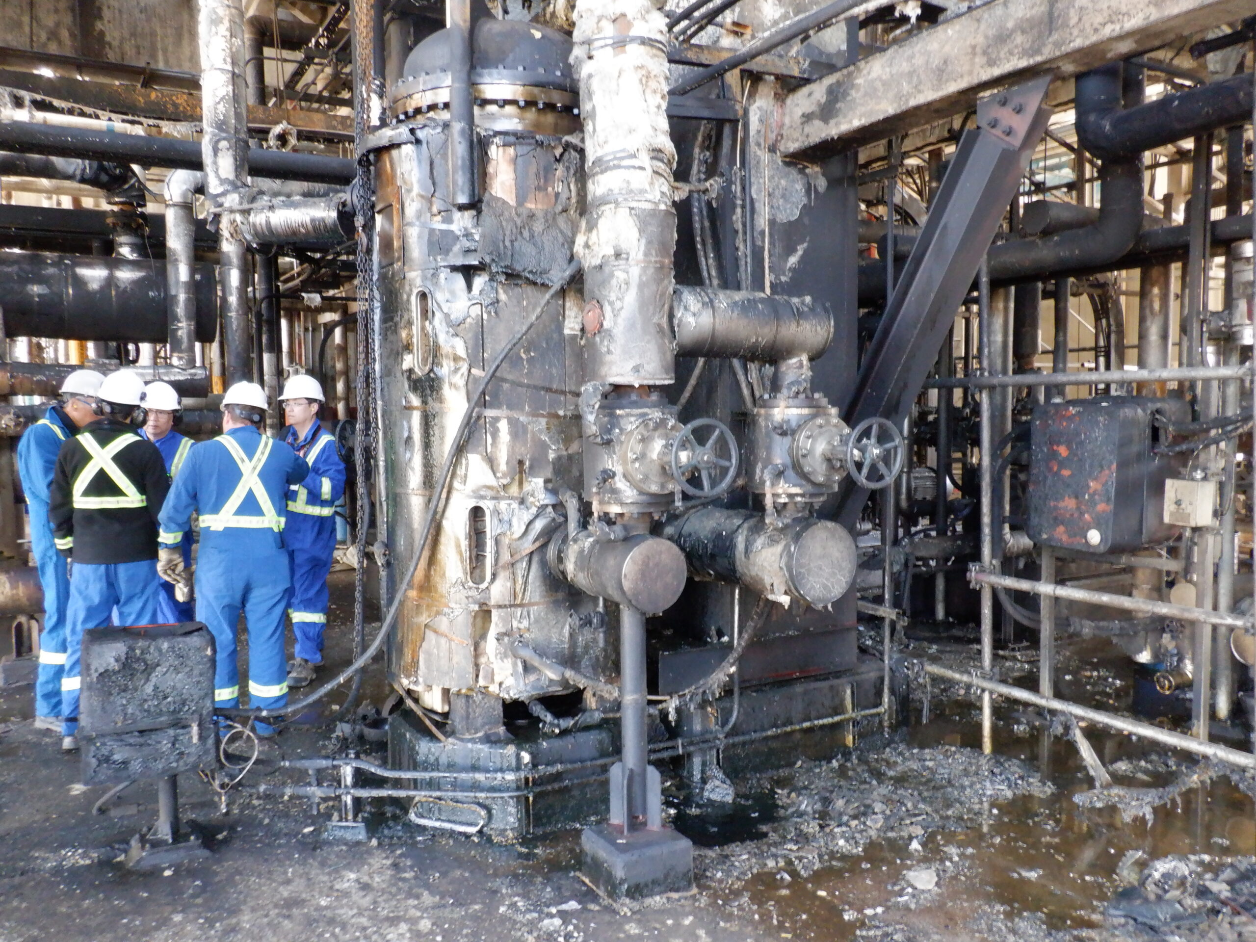 Before pipe repair.